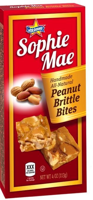 Using simple ingredients, Sophie Mae Peanut Brittle is a low calorie snack.