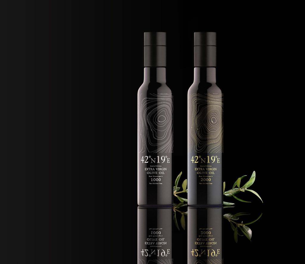 Introducing 42 N19 E Our ultra premium, extra virgin olive oil is produced exclusively from some of the