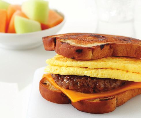 HOT & SWEET BREAKFAST SANDWICH measurement ingredients 12 (2-3 oz. each) Pork sausage patty 8 oz. Butter, softened ⅓ cup / 3 oz. Pure maple syrup 24 (1 oz.
