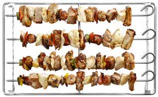 15 skewers Stainless steel grill to cook meat,