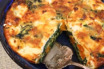 SWEET POTATO QUICHE (Paleo-friendly) (Breakfast, Lunch, or Dinner) Serves 6 Ingredients 1/4 tsp coconut oil or grass-fed butter 1 medium sweet potato, peeled and sliced into ½ rounds 6 large eggs