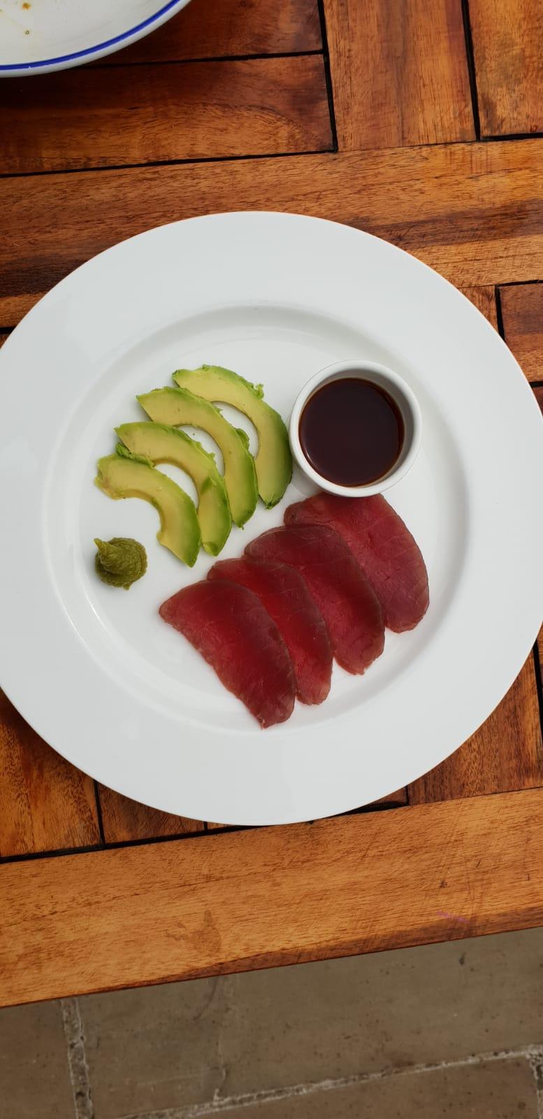 Yellowfin tuna sashimi We have gone on about swaps a lot and it really is working. It reduces food miles and wastage and brings us really fresh local produce.