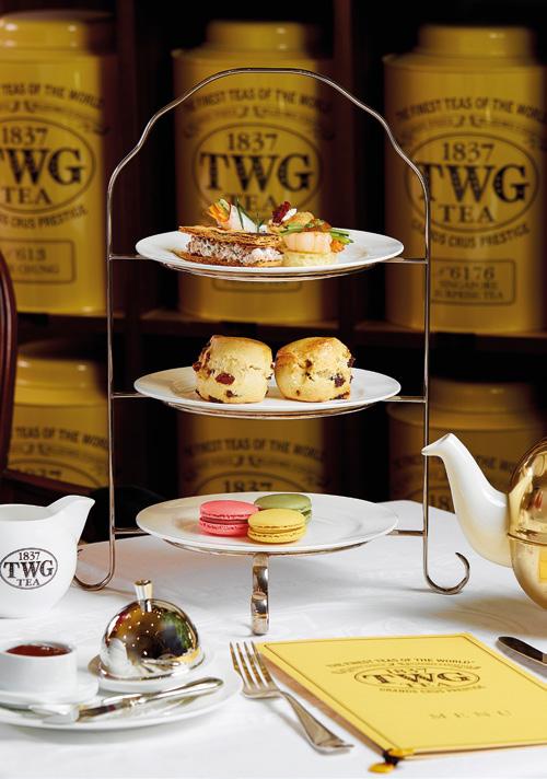 MANHATTAN (serves 2) Choice of 2 hot or iced tea* Choice of 2 Sandwiches Choice of 2 sets of Muffins or Scones served with TWG Tea jelly and whipped cream, or 2 Pâtisseries from our trolley.