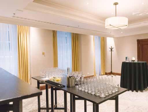 Standing Reception for 30 guests Room Hire 1,700
