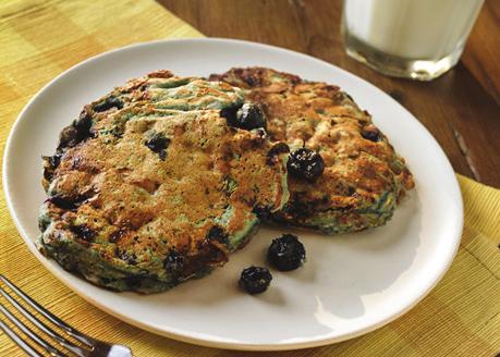 Serves 4 $61 Per Serving Ingredients 3 large egg whites OR 2 large eggs ¾ cup low-fat 33 percent less sodium cottage cheese ½ cup skim milk 1 cup whole-wheat flour 1 tsp. baking soda 2 tsp.