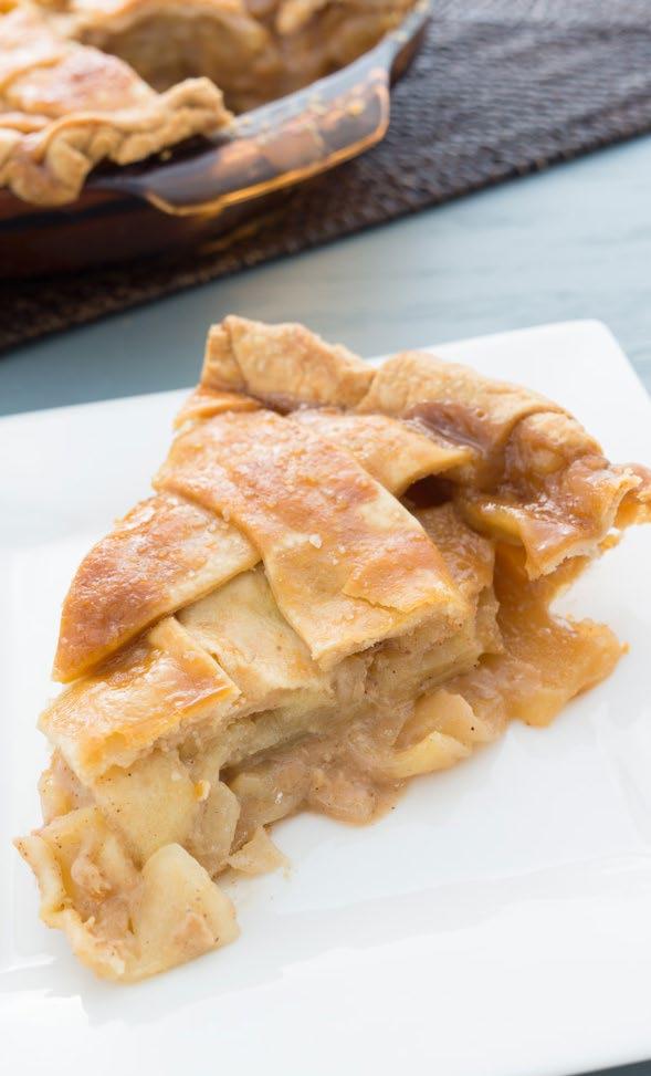 Salted Caramel Apple Pie For Salted Caramel Sauce 2 cups sugar 12 tablespoons unsalted butter (1-1/2 sticks) 1 cup heavy cream 1 tablespoon flaked sea salt For Pie Filling 3/4 cup granulated sugar