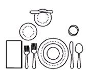 At More Formal Meals Place the salad plate to the left of the dinner plate.