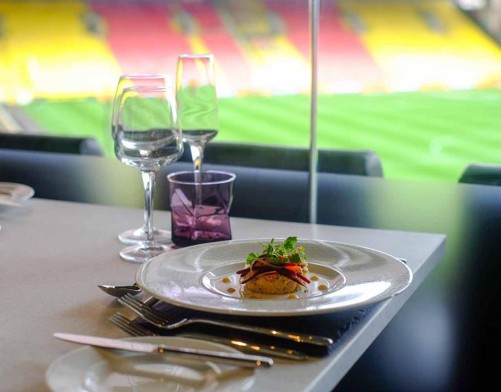 The most exclusive lounge at Vicarage Road, The Gallery offers a first-class hospitality experience. An intimate restaurant area comprising of dining booths, a Chef s Table and Private Dining.
