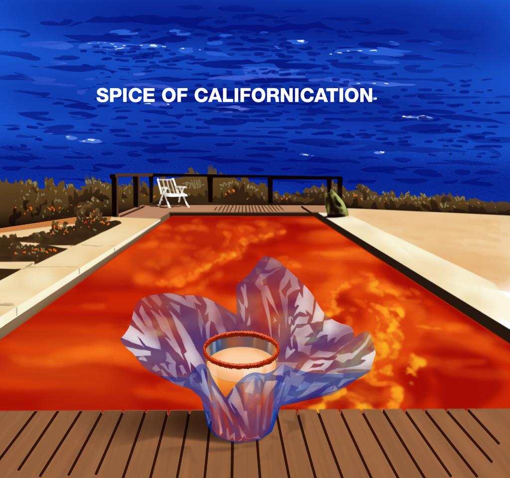 h y & California, LA, the blue of the sea, the red of the chilli peppers The scene is set for an incredible