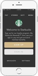 Food Item Contents Starbucks App Home page Pros: Friendly and simply