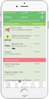 Identifies if delivery is available Cons: 99% of restaurants are offline (Not participating) Poor