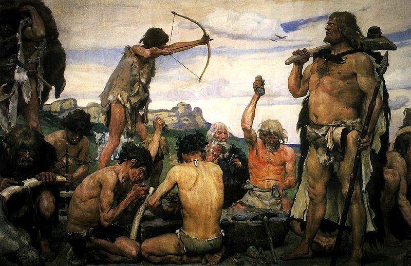 Paleolithic people lived in small groups of no more than 60