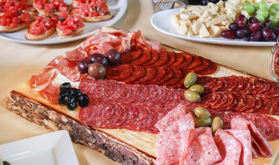 APPETIZER PLATTERS 1/2 platters (6-8 people) full platters (13-15 people) OLIVE MEDLEY an assortment of mediterranean olives ANTIPASTO ITALIANO parmigiano reggiano, provolone, prosciutto crudo san