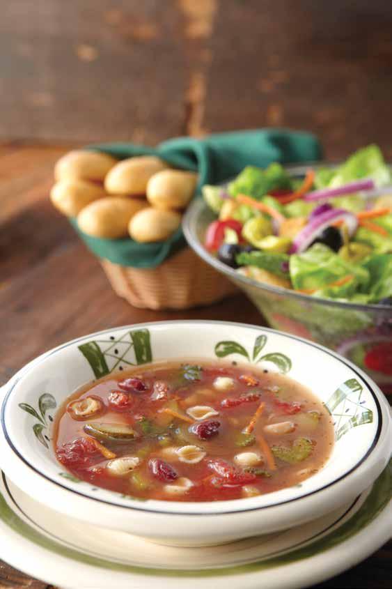 Zuppe e Insalata SOUPS and SALAds U nlimited Soup or Salad & Breadsticks Minestrone Soup Minestrone Soup Enjoy the rich taste of the classic
