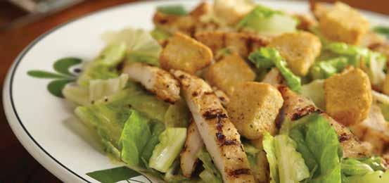AED 25 Grilled Chicken Caesar Salad Grilled Chicken Caesar Salad Grilled chicken over romaine in a creamy Caesar dressing topped with imported