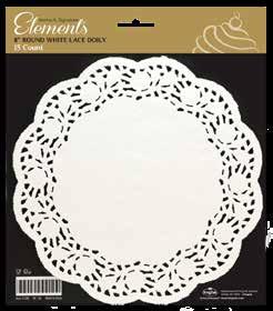 DOILIES & PAPER TRAYS 15284 6 Paper Lace Doily, White Case/ 48 Unit/ 24 15283 8 Paper Lace Doily, White Case/ 48