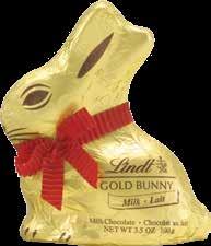 3746285 0-37466-01828-7 Milk Chocolate Gold Bunny Red Bow 3.