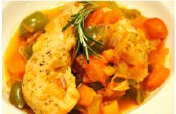 Sweet Paprika Chicken & Veggies Here's a new and tasty way to prepare lean chicken and nutritious veggies.