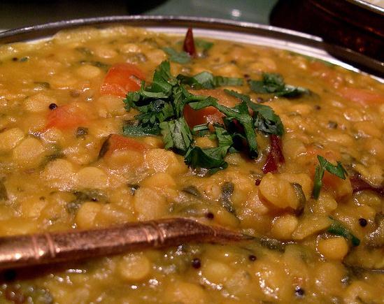 Dal (dal) or ( däl) Indian dish composed of lentils, beans and peas and is