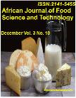 Africn Journl of Food Science nd Technology (ISSN: 2141-5455) Vol. 3(10) pp. 244-251, December, 2012 Avilble Online http://www.interesjournls.