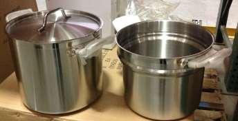 DOUBLE BOILER 10 QT (CMS# 4074) Suggested Uses: Used to cook delicate foods where