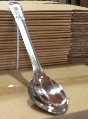 Can be used to spoon drop batter and also to stir food that is cooking.