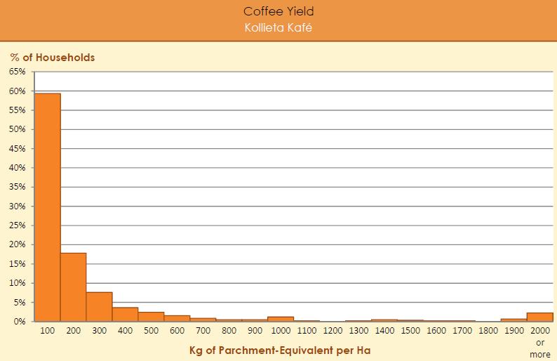 Yields are very low so households that rely on coffee for their livelihoods are likely