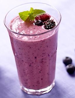 vanilla protein powder 1 cup frozen berries