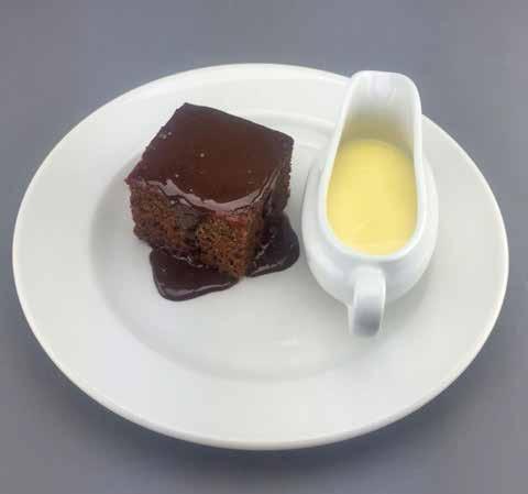 Sticky Toffee Pudding You ll need: Starter Plate & Sauce Boat Sticky Toffee Pudding Custard 1 Portion 100ml 1.