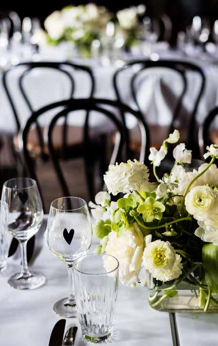 WEDDING INCLUSIONS Wedding & Event Specialists to work with you in organising your day 5 hour package with exclusive use of Bistro & Bar Moncur Casual lounge and dance floor area Luxurious white