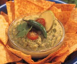 Salsa Chex mix Queso dip with tortilla chips
