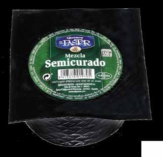 BLENDED CHEESES Wheel 3 Kg Half wheel 1,5 Kg EL PASTOR Semicurado (3 months) It is a highly consumed cheese, elaborated with pasteurised
