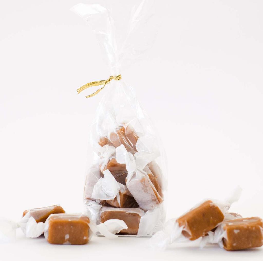 Call s Boutique Bag features our Vanilla Cream Caramels in a stand-up bag.