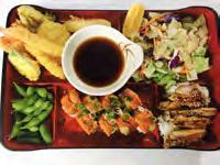 Sushi Roll (price of the roll) + Tempura Mix(2 Shrimp, 1 Crab +vegs), Teriyaki