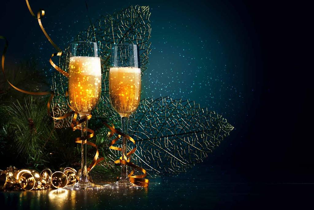 RING New IN THE Year LIBATIONS AND EVERYTHING IN BETWEEN Sample the seasons favorite beverages or Enjoy a festive glass of fizz to bring in 2019.