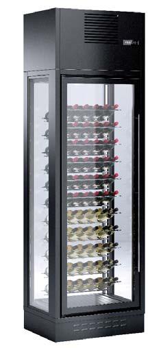 ENOLUX Wine Cellars WI-2C-BLA-26 WI-2C-GRE-23 ISLAND WINE CELLAR - WITH ONE OR TWO BODIES Glass backside provides a sleek finish, ideal to separate ambiences.