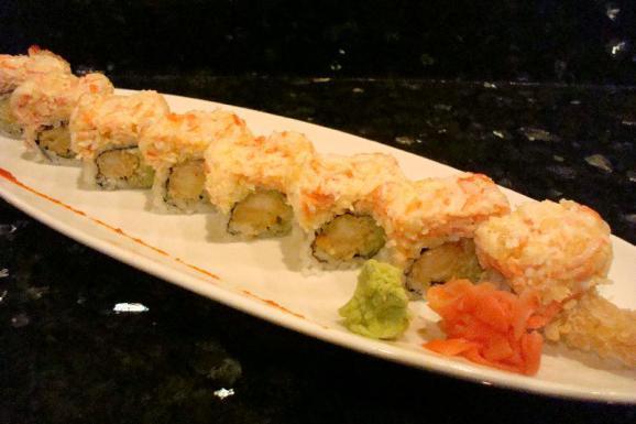95 *Rose Lady Roll, Special Soybean Sheet, Stuffed with Spicy Tuna, Ginger, Avocado, Shrimp and Tobiko, Served with Spicy Mayo, $10.95 *Spider Roll 11.