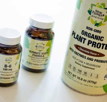 Supplements including Organic Vegan Protein