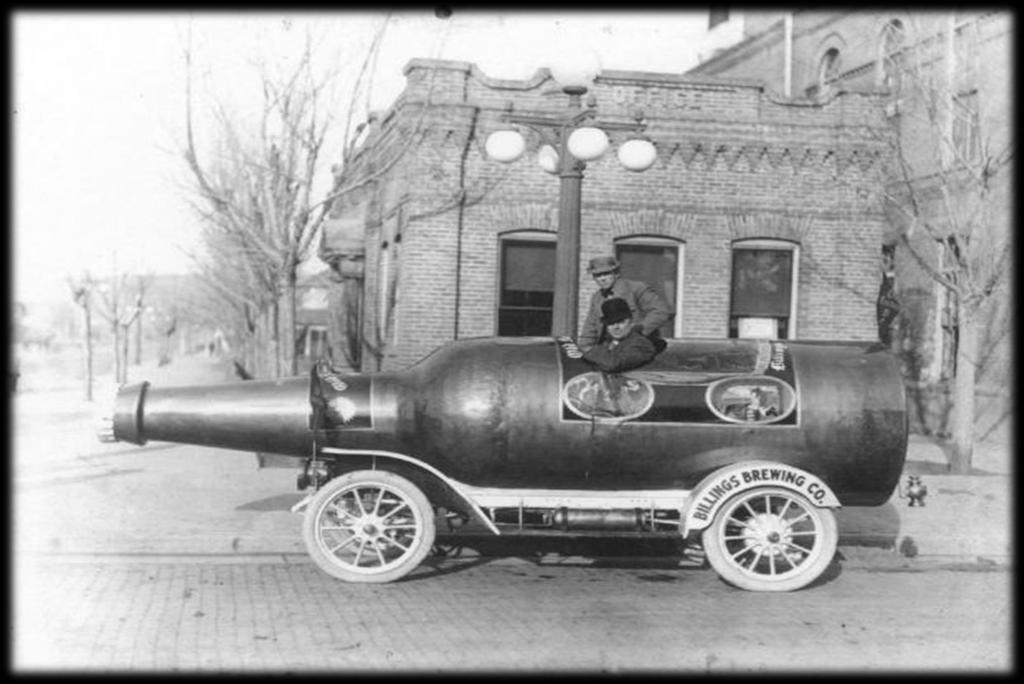 Beer History in the US and Montana Western Heritage Center, Arthur F. Salsbury collection. (1910).The beer-bottle car. [Photograph].
