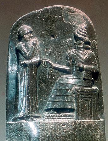 * Cradling Civilization Mesopotamian Society Hammurabi claimed authority to create these laws by stating they were dictated to him by Marduk, the patron god of