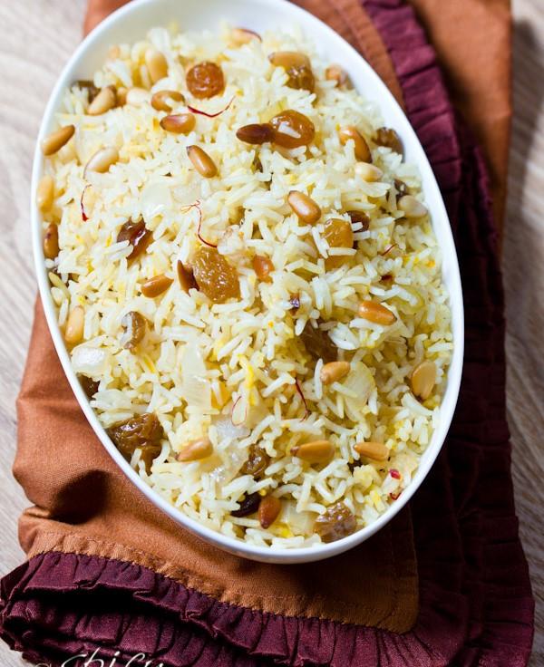 Nuts & raisin Rice Ingredients 1 cup cooked rice with vermicelli 1/2 cup roosted mixed nuts chopped 1/2 cup raisins 1 tbsp. brown sugar Salt and Pepper Heat 1 1/2 tbsp.