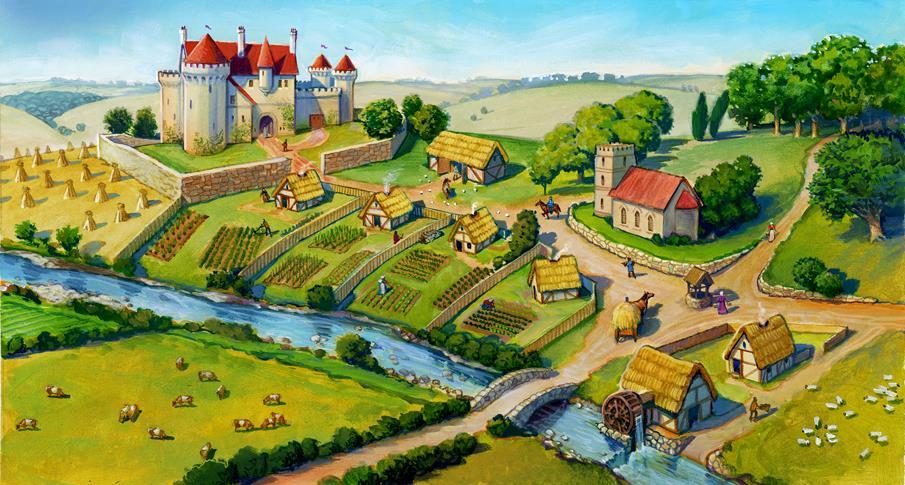 Europe in the Middle Ages A typical medieval manor included a castle, a church, fields for agriculture and livestock,