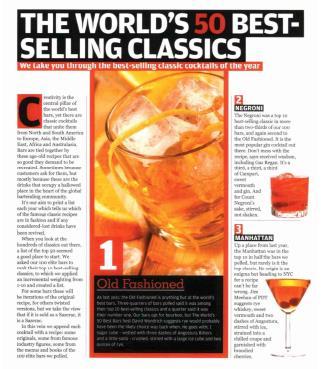 Return of classic cocktails Classic cocktails have become extremely trendy, particularly in the US and Western Europe Innovative