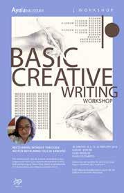 ACTIVITIES FOR JANUARY 2018 Basic Creative Writing: Recovering Wonder Through Words with Anna Felicia Sanchez ENTERTAINMENT If you ve been itching to try your hand at writing stories, poems, or