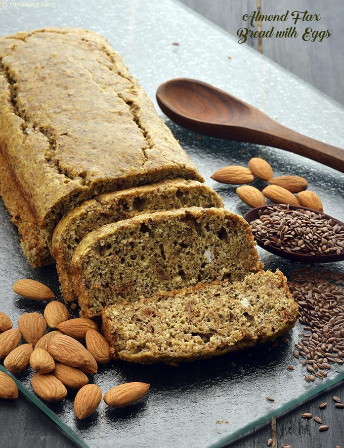 ketogenic protein bread gluten & dairy free // refined sugar free // makes 1 loaf 1 cup almonds 4 eggs 1/4 cup ground flax seeds 1 tbsp whole flax seeds 1/2 tsp sea salt 1/3 tsp baking soda 2 tsp