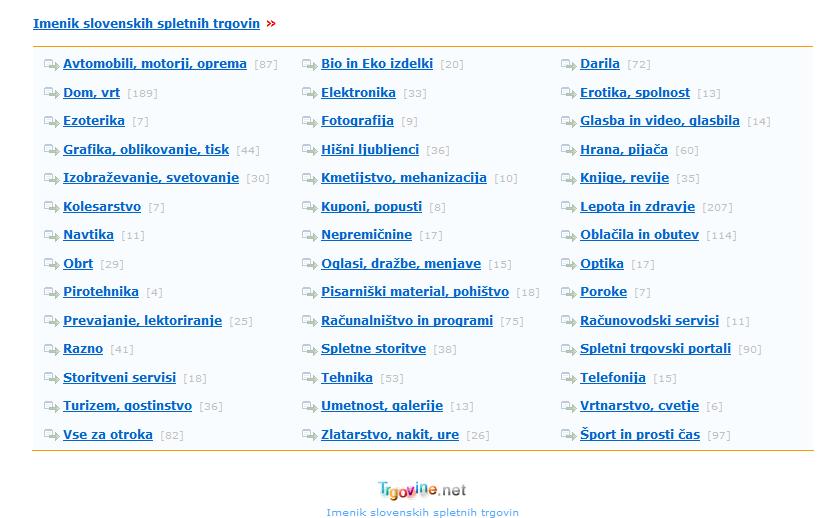 2.4 Spletne trgovine v Sloveniji 1 V Sloveniji število podjetij, ki uporabljajo splet kot enega izmed prodajnih kanalov, raste hitro in vztrajno.