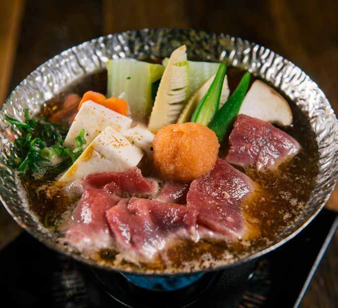 Teriyaki chicken Sukiyaki nabe / Sukiyaki hot pot Lamb koshoyaki / Grilled lamb cutlets 季節のおすすめ SEASONAL specials 1 quail yaki 13.