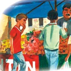 This time, Jake, Bo, and Ruby mysteriously appeared at an outdoor market in Italy. It was just after dawn in the town square, and the vendors were preparing to open the market.