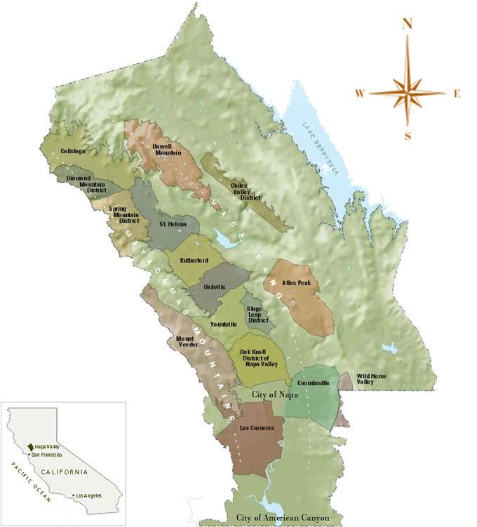 30 miles long and roughly five miles wide, Napa Valley is just ⅛ the size of the Bordeaux region in France; roughly the size of Cote