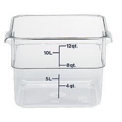 Prep Station/Cook's 803465 Container, 8 qt, Square, clear EA 8.